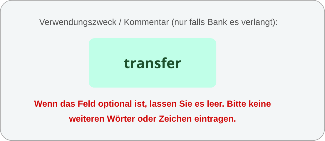 Empfängerdaten